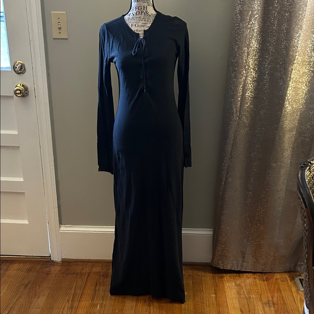 Free People Beach black long sleeve maxi dress